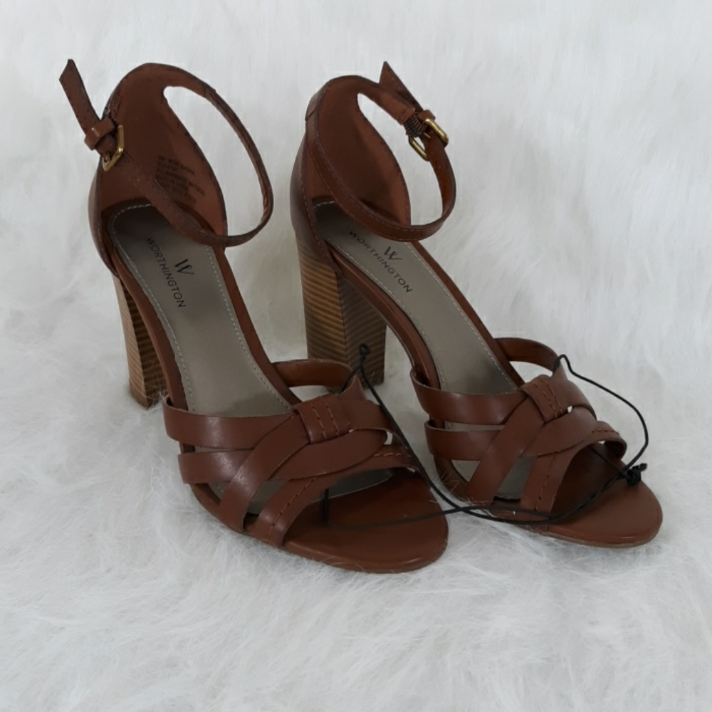 Worthington sz 6m Ankle Pumps Brown 3" Heels NWTs
